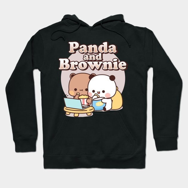 PANDA AND BROWNIE Hoodie by rahobisona